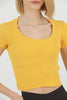 Women's Ribbed Knit Detail Top - WST319