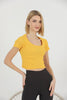 Women's Ribbed Knit Detail Top - WST319