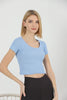 Women's Ribbed Knit Detail Top - WST321