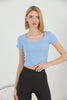 Women's Ribbed Knit Detail Top - WST321