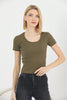 Women's Ribbed Knit Detail Top - WST327