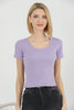 Women's Ribbed Knit Detail Top - WST329