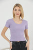 Women's Ribbed Knit Detail Top - WST329