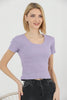 Women's Ribbed Knit Detail Top - WST329