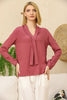 Women's Tie Neck Detail Top - WST338