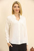 Women's Pocket Button Detail Top - WST356