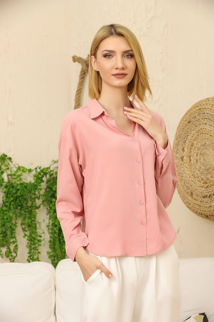 Women's Pocket Button Detail Top - WST359