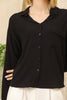 Women's Pocket Button Detail Top - WST358