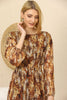 Women's Chiffon Overlay Printed Premium Tailored Maxi Dress - MWMSD176