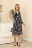 Women's Chiffon Overlay Printed Premium Tailored Maxi Dress - MWMSD177