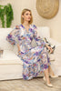 Women's Chiffon Overlay Printed Premium Tailored Maxi Dress - MWMSD178