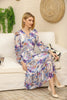 Women's Chiffon Overlay Printed Premium Tailored Maxi Dress - MWMSD178