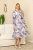 Women's Chiffon Overlay Printed Premium Tailored Maxi Dress - MWMSD178