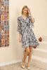 Women's Printed Chiffon Summer Dress - MWSD183