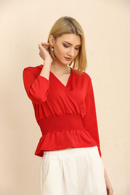 Women's Summer Wrap Detail Top - WST361