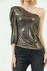 Women's Glitter One Shoulder Detail Top - WST367