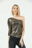 Women's Glitter One Shoulder Detail Top - WST367