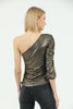 Women's Glitter One Shoulder Detail Top - WST367