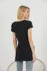 Women's Oversized Side Slit V Neck Cotton T-Shirt MEPST550