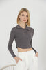 Women's Ribbed Crop Polo Top - WST368