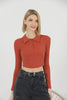 Women's Ribbed Crop Polo Top - WST374