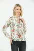 Women's Printed Pocket Detail Top - WST379