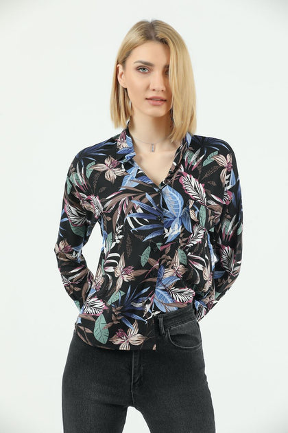 Women's Printed Pocket Detail Top - WST380