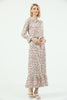 Women's Tie Neck Printed Maxi Dress - MWMSD184