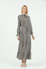 Women's Tie Neck Printed Maxi Dress - MWMSD187