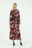 Women's Tie Neck Printed Lace Detail Maxi Dress - MWMSD193