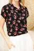 Women's Printed Button Detail Top - WST386