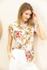 Women's Printed Button Detail Top - WST389