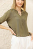 Women's Button Detail Top - WST400