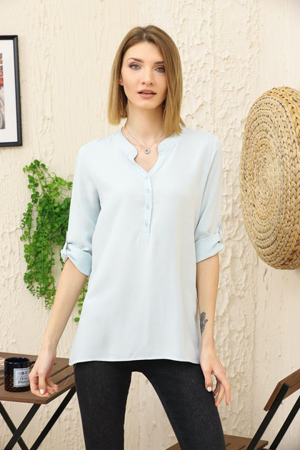 Women's Button Detail Top - WST403