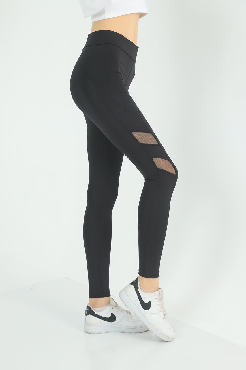 Women's Mesh Panel Detail Active Wear Leggings - WAL141