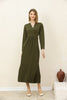 Women's Pleated Tie Detail Maxi Dress - MWMSD197