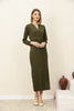 Women's Pleated Tie Detail Maxi Dress - MWMSD197