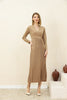 Women's Pleated Tie Detail Maxi Dress - MWMSD199