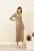 Women's Pleated Tie Detail Maxi Dress - MWMSD199