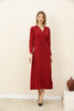 Women's Pleated Tie Detail Maxi Dress - MWMSD200