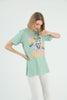 Women's Oversized Printed Detail Cotton T-Shirt MEPST562