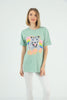 Women's Oversized Printed Detail Cotton T-Shirt MEPST562