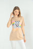 Women's Oversized Printed Detail Cotton T-Shirt MEPST564