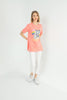 Women's Oversized Printed Detail Cotton T-Shirt MEPST566