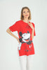 Women's Oversized Printed Detail Cotton T-Shirt MEPST568