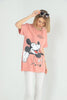 Women's Oversized Printed Detail Cotton T-Shirt MEPST570