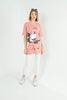 Women's Oversized Printed Detail Cotton T-Shirt MEPST570