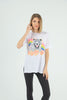 Women's Oversized Printed Detail Cotton T-Shirt MEPST584