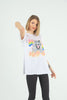 Women's Oversized Printed Detail Cotton T-Shirt MEPST584