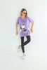 Women's Oversized Printed Detail Cotton T-Shirt MEPST572